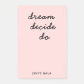 Blush Pink Modern Stylish Script Design Post-it® Notes (Voorkant)