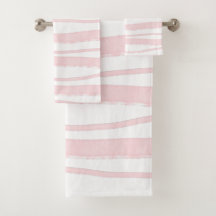 Blush Pink Modern Trendy Striped Patroon