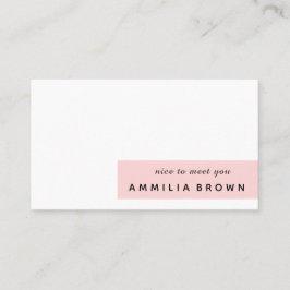 Blush Pink | Modern vrouwelijk minimalistisch desi Visitekaartje