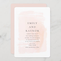 Blush Pink Modern Waterverf Wedding