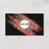 Blush Pink Modern Zwart Visitekaartje (Voorkant)