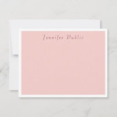 Blush Pink Moderne Sjabloon Elegant Calligrafie (Voorkant)