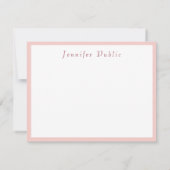 Blush Pink Moderne Sjabloon Elegant Calligrafie (Achterkant)