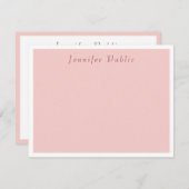 Blush Pink Moderne Sjabloon Elegant Calligrafie (Voorkant / Achterkant)