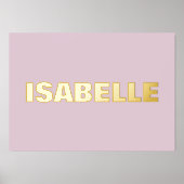 BLUSH PINK Moderne Vette EDITABLE TEKST GOLD Folie Afdrukken (Voorkant)