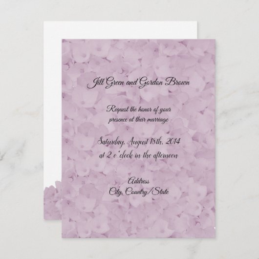 Blush Pink Monochrome Hydrangea Weddenschap Kaart (Voorkant / Achterkant)