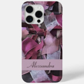 Blush pink monogram bordeauxrood vrouwelijk Case-Mate iPhone case (Achterkant)