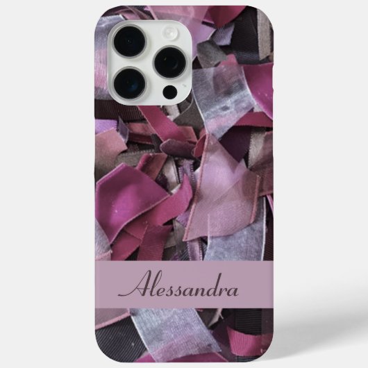 Blush pink monogram bordeauxrood vrouwelijk Case-Mate iPhone case (Achterkant)