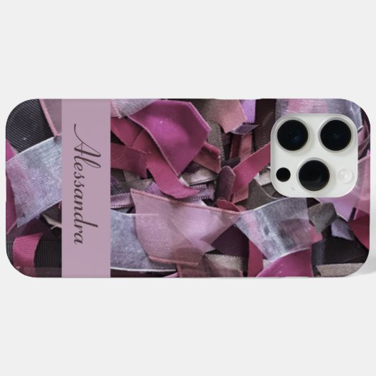 Blush pink monogram bordeauxrood vrouwelijk Case-Mate iPhone case (Achterkant (horizontaal))