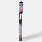 Blush pink monogram bordeauxrood vrouwelijk Case-Mate iPhone case (Achterkant / Rechts)