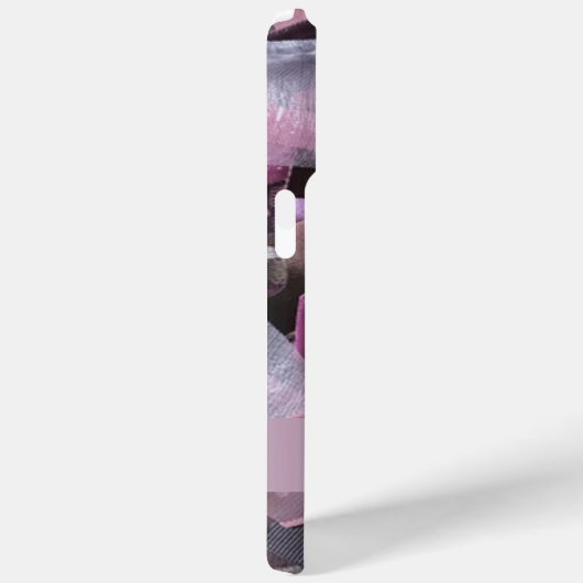 Blush pink monogram bordeauxrood vrouwelijk Case-Mate iPhone case (Achterkant / Rechts)