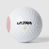 Blush pink Monogram Initiaal Golfballen (Logo)