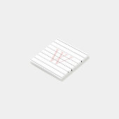 Blush Pink Monogram Lijnzijde Post-it® Notes (Schuin)