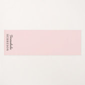 Blush Pink Monogram Modern Minimal Feminine Art Yogamat (Voorkant (horizontaal))