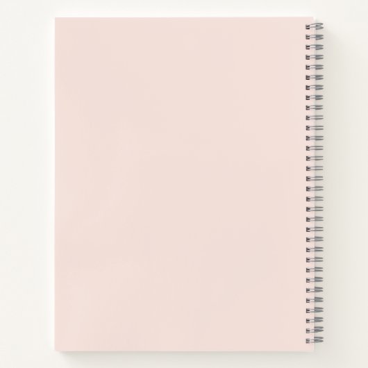 Blush Pink Monogram Personalized Quiet Luxury Notitieboek (Achterkant)