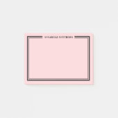 Blush Pink Monogram Post-it® Notes (Voorkant)