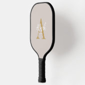 Blush Pink Monogram Script Naam Aangepast Pickleball Paddle (Links)