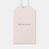 Blush Pink Monogram Wedding Favor Tag Cadeaulabel (Achterkant)