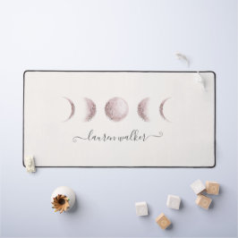 Blush Pink Moon Phases Monogram Bureaumat