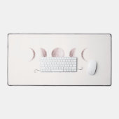 Blush Pink Moon Phases Monogram Bureaumat (Keyboard & Muis)