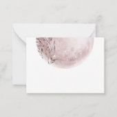Blush Pink Moon Phases Monogram Notitiekaartje (Achterkant)