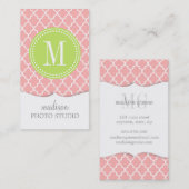 Blush Pink Moroccan Tiles Lattice Specified Visitekaartje (Voorkant / Achterkant)