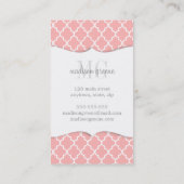 Blush Pink Moroccan Tiles Lattice Specified Visitekaartje (Achterkant)