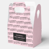 Blush Pink Naam & leeftijd Verjaardag Favoriet Box Bedankdoosjes (Geopend)