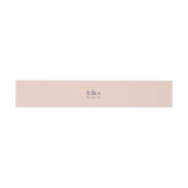Blush Pink & Navy bruiloft monogram Uitnodigingen Wikkel (Vlak)