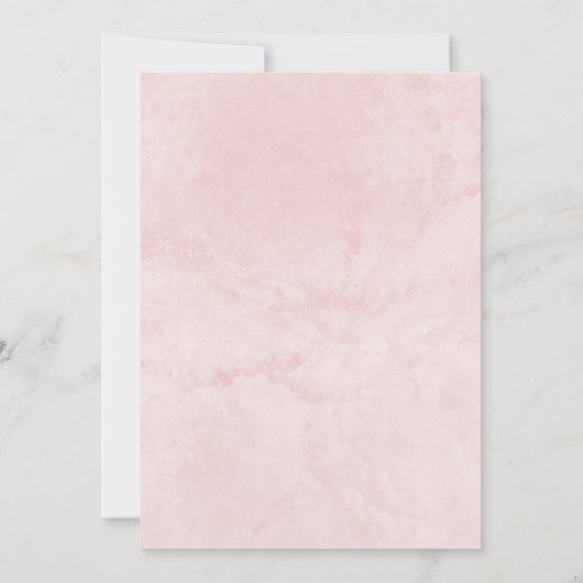 Blush Pink Navy Peony Bridesmaids Luncheon Kaart (Achterkant)