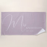 Blush Pink Newlyweds Name Personalized Honeymoon Strandlaken<br><div class="desc">Celebrate your love in style with this personalized beach towel for adults, featuring the newlyweds' names in an elegant, modern design. Perfect for a honeymoon beach trip, anniversary getaway, or romantic vacation, this soft and vibrant towel is a must-have for couples who love to travel together. Designed with a blush...</div>