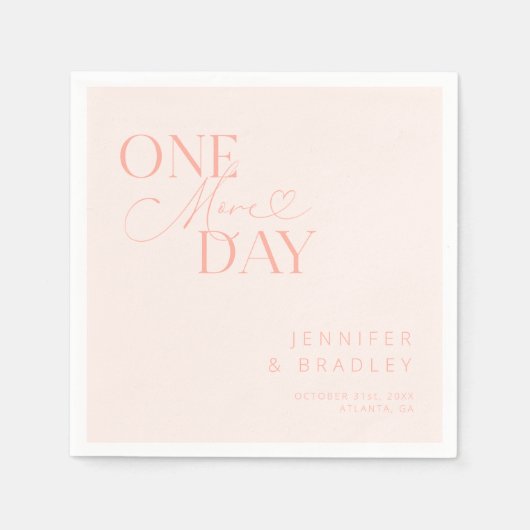 Blush Pink Nog een dag repetitie diner Servet (Voorkant)