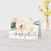 Blush Pink Nooit Vergeten Condoleance Groet Kaart (Gele Bloem)