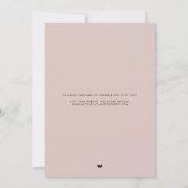 Blush Pink North Dakota Map Minimalist Script Save The Date (Achterkant)