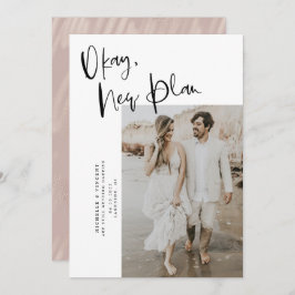 Blush Pink Oké New Plan Weddenschap Bewaar de datu Save The Date