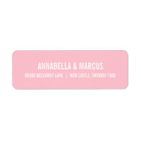 Blush Pink Old Fashion Typography Address Label