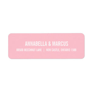 Blush Pink Old Fashion Typography Address Label
