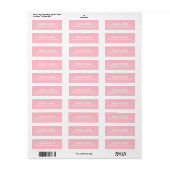Blush Pink Old Fashion Typography Address Label (Full Sheet)