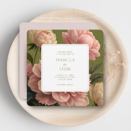 Blush Pink |  Olijf & Roos bruiloft Kaart