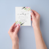 Blush Pink Olive Lowest Budget Weddenschap Flyer (Hand)