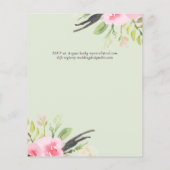 Blush Pink Olive Lowest Budget Weddenschap Flyer (Achterkant)