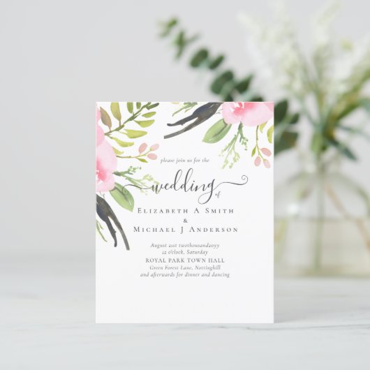 Blush Pink Olive Quality Budget Weddenschap (Staand voorkant)