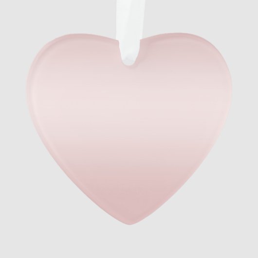 Blush Pink Ombre Glitzy Glitter Sparkle Love Ornament (achterkant)