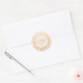 Blush Pink Ombre Gold Confetti Stip Creative Ronde Sticker (Envelop)