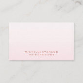 Blush Pink Ombre minimalist Professional Visitekaartje (Voorkant)