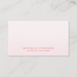 Blush Pink Ombre minimalist Professional Visitekaartje