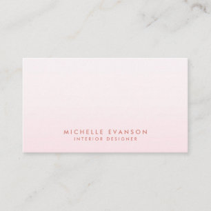 Blush Pink Ombre minimalist Professional Visitekaartje