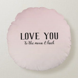 Blush Pink Ombre Rond Kussen