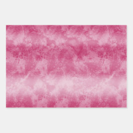 Blush Pink Ombre Stripes Inpakpapier Vel