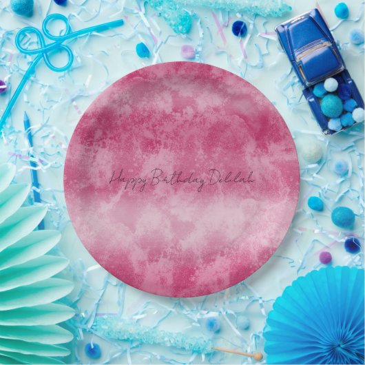 Blush Pink Ombre Stripes Papieren Bordje (Feest)